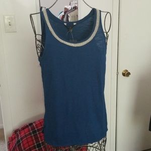 Blue Embellished Tank Size XS